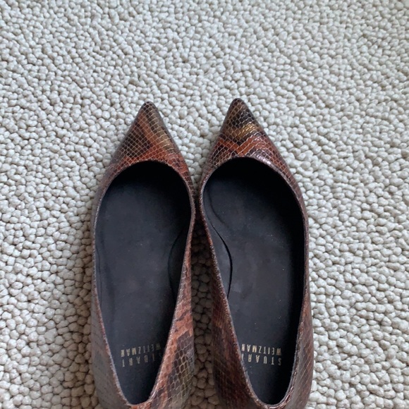 Stuart Weitzman pearl python kitten hill size 8 - Picture 7 of 7